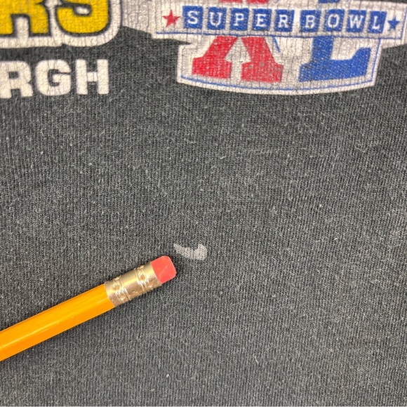 Pittsburgh Steelers Tshirt NFL Black Size XL Super Bowl XL Seahawks Distressed - Picture 2 of 14